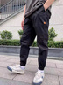 路杰邦束腳褲工裝褲加絨加厚春秋季美式戰術(shù)褲作戰褲休閑褲大碼長(cháng)褲子 灰色春秋款 L 【適合130-145斤】 曬單實(shí)拍圖