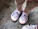 泰蘭尼斯女童涼鞋夏季新款速干溯溪鞋旋紐扣童鞋兒童包頭防護沙灘鞋 粉/藍 30 內長(cháng)18.5cm 適合腳長(cháng)18.0cm 曬單實(shí)拍圖