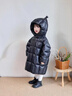高梵黑金兒童鵝絨服5.0長(cháng)款加厚男女小童精靈帽寶寶羽絨服外套官方暖 YT黑色 100 （適宜-20°C 飛天鵝絨103g） 曬單實(shí)拍圖