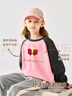 纖絲鳥（TINSINO）兒童衛(wèi)衣春季男女童衛(wèi)衣潮流時(shí)尚中大童百搭上衣童裝 灰色蝴蝶結(jié) 曬單實(shí)拍圖