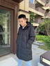 安踏（ANTA）四防科技|速暖羽絨服男士冬季中長款防潑水連帽防風加厚保暖外套 【中長款-四防科技】基礎(chǔ)黑-2 可抵御溫度-30℃ XL 男180 曬單實拍圖