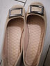 41特大碼單鞋女42加大號女鞋2019新款舒適平底鞋女方頭工作淺口鞋 卡其色 42 曬單實(shí)拍圖