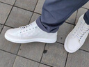優(yōu)步鳥(niǎo)真皮小白鞋男厚底增高2025新款經(jīng)典板鞋男鞋輕便舒適透氣休閑鞋 白色 （頭層牛皮） 39 曬單實(shí)拍圖
