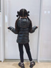 高梵【收腰短款羽絨服】黑金兒童鵝絨服4.0男女童冬季親子裝外套官方 黑色 130 曬單實拍圖