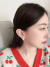 紀(jì)詩哲正品珍珠蝴蝶耳環(huán)女耳墜高檔貝殼耳飾品七夕情人節(jié)禮物送女友 冰山藍(lán)蝶【精美禮盒】 曬單實拍圖