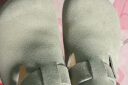 Devo Life的沃软木鞋男女同款时尚穆勒鞋情侣休闲鞋 66008 灰色反绒皮 35 实拍图