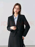 伯德小姐教資面試西服套裝女職業(yè)正裝考公氣質(zhì)通勤小個(gè)子西裝外套 DX164 黑色西裝 M 適合100-110斤可穿 曬單實(shí)拍圖
