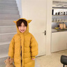 G.duck小黃鴨童裝兒童羽絨服男童中長(cháng)款加厚男孩外套冬季寶寶小惡魔衣服 黃色 80 碼7-11月(建議寶寶75-85cm) 曬單實(shí)拍圖