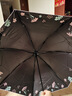 天堂傘 輕巧鉛筆傘小清新黑膠防曬晴雨兩用女太陽(yáng)傘雨傘 靜聽(tīng)花開(kāi)-云煙紫 54cm*7k 曬單實(shí)拍圖