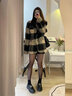 GARNUO格子毛呢外套女短款2025秋冬季新款小個(gè)子高級感加厚西裝呢子大衣 格子短款 S【80-105斤】 曬單實(shí)拍圖
