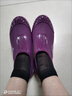 時(shí)尚日系雨鞋女士外穿短筒雨靴戶(hù)外工作防水防滑鞋膠鞋平底套頭鞋 紫色 37 曬單實(shí)拍圖