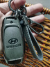潮盟2024款現代庫斯途鑰匙套21/22/24新款庫斯圖汽車(chē)專(zhuān)用金屬全包殼扣 五鍵【槍灰】配車(chē)標手繩扣 曬單實(shí)拍圖