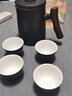 午間 簡(jiǎn)約便攜式旅行茶具套裝隨身戶(hù)外泡茶杯裝備陶瓷快客杯一壺四杯 蒼木快客杯【磨砂黑】 曬單實(shí)拍圖