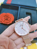 丹尼爾惠靈頓（DanielWellington）DW手表女 珠光貝母盤(pán)石英女士手表歐美腕表 生日禮物送女友 金屬編織帶32MM DW00100516 曬單實(shí)拍圖