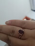 炎氏天然石榴石925銀戒指鍍玫瑰金酒紅色寶石女指環(huán)開(kāi)口簡(jiǎn)約飾品潮 寶石尺寸約6*8mm 玫瑰金色 曬單實(shí)拍圖