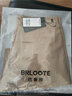巴魯特（Brloote）亞麻五分褲男寬松簡(jiǎn)約復古挺闊卡其色短褲夏裝 卡其 180/88A 曬單實(shí)拍圖