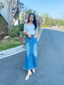 百田森 PETINSON羊皮穆勒鞋女春夏新中粗跟包頭半拖鞋氣質(zhì)尖頭鉚釘拖鞋 粉色2C309 35 曬單實(shí)拍圖
