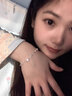 中國黃金（CHINA GOLD）S銀星辰之戀手鏈女士韓版星星雙層手七夕情人節(jié)禮物送女朋友老婆 s925星辰之戀手鏈 曬單實拍圖