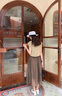 艾柔丹女裝連衣裙夏天女士衣服洋氣減齡套裝兩件套裙子女夏季2025新款 駝配咖啡 M:【95-108】 曬單實拍圖
