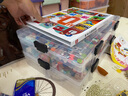 睿爸裝樂(lè )高積木收納盒lego分類(lèi)盒透明玩具零件分類(lèi)小顆粒整理收納盒子 兩件套 四層 118格【大約可裝3000小顆?！?玩具收納盒 曬單實(shí)拍圖