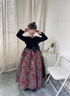 衣諾坊女童禮服長(cháng)裙兒童公主裙花童女孩演出服 玫瑰花長(cháng)裙 130cm 曬單實(shí)拍圖