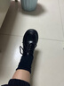 卡帝樂(lè )鱷魚(yú)內增高小皮鞋女2025春季新款松糕鞋厚底樂(lè )福鞋粗跟系帶10CM單鞋子 黑色 36 曬單實(shí)拍圖