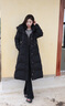 鴨鴨（YAYA）羽絨服女長(cháng)款過(guò)膝2024冬季新款時(shí)尚氣質(zhì)收腰顯瘦加厚保暖外套XB 黑色 【長(cháng)款護暖/收腰顯瘦/現貨速發(fā)】 M (160) 曬單實(shí)拍圖