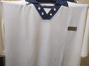 皮爾卡丹（pierre cardin）純棉polo領拼接短袖t恤女夏季2026新款寬松韓版小個子洋氣設計感 9130杏色 XL (適合131-150斤) 曬單實拍圖