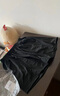 奧洛黛婭【新品女裝】半身裙秋冬新款氣質(zhì)女士裙子疊穿神器小屁簾 黑色-側開(kāi)叉 均碼 曬單實(shí)拍圖
