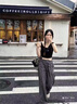 燦圖美式工裝褲女款秋冬季寬松潮流降落傘兵長(cháng)褲子小個(gè)子休閑闊腿長(cháng)褲 杏綠色 M 曬單實(shí)拍圖