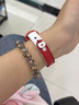 炫戴（XUANDAI）【臘腸狗】適用小米手環(huán)10表帶反扣9皮質(zhì)8雙釘小眾ins風(fēng)7/6/5/4配件 臘腸狗【紅色拼白色】【單表帶】 適用：小米手環(huán)9陶瓷版 曬單實(shí)拍圖