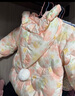 戴維貝拉（DAVE＆BELLA）冬季新款兒童白鴨絨羽絨服三防小童外套寶寶連帽上衣女童衣服 花朵印花【現貨】 110 cm（建議身高100-110cm） 曬單實(shí)拍圖