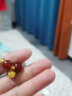 周六福足金5D硬金红玛瑙黄金吊坠转运珠女 万柿如意-金重约0.7g 不含链  实拍图