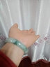 黛天使翡翠手鐲冰糯種油青飄綠玉手鐲正圈玉鐲子處理平安鐲送長(cháng)輩送愛(ài)人 內徑52-53mm（適合80-90斤） 曬單實(shí)拍圖