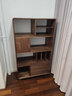 赫蘭菲實(shí)木書(shū)柜書(shū)架北美黑胡桃木組合柜展示高低柜客廳臥室收納置物柜 中柜80*40*147cm 曬單實(shí)拍圖