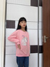 真維斯女童衛(wèi)衣套裝春秋兒童運(yùn)動(dòng)長褲兩件套春裝女孩學(xué)生洋氣春季童裝 粉 J奶茶白兔+黑 J花朵小兔 150 曬單實(shí)拍圖
