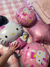 hellokitty氣球花束女孩生日派對布置場(chǎng)景裝飾卡通兒童鋁膜飄空 冰激凌kt5件套 曬單實(shí)拍圖