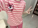 JaetinWsinn2025年新款帶胸墊睡衣女棉質(zhì)夏季短袖套裝夏天可外穿草莓熊家居服 33033#【帶胸墊】 L (157-164 96-115斤) 曬單實拍圖