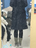 无印良品MUJI 女式羊毛混牛角扣大衣长款连帽毛呢呢子外套秋冬季 深藏青色2A L (165/88A) 实拍图