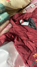 鴨鴨（YAYA）中老年羽絨服女奶奶冬裝60歲70老太太婚宴衣服媽媽裝加厚外套 紫紅色 4XL 曬單實(shí)拍圖