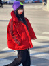 G.DUCKKIDS童裝女童冬季羽絨服外套兒童2025冬裝新款女大童洋氣韓版短款面包 酒紅色 160 cm 曬單實(shí)拍圖
