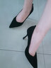 7or9黑橄欖 黑色高跟鞋女新款氣質(zhì)女神范單鞋通勤設計感細跟女鞋 黑橄欖9cm（配飾需要另外購買(mǎi)） 35 曬單實(shí)拍圖