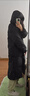 太平鳥(niǎo)保暖長(cháng)羽絨服2024冬季純色寬松連帽面包服外套 黑色 L 曬單實(shí)拍圖
