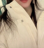 皮爾卡丹高級感長(cháng)款過(guò)膝羽絨棉服女加厚2024新款韓系冬季外套中長(cháng)款 米白色 S 曬單實(shí)拍圖