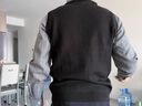 羅蒙（ROMON）假兩件毛衣男襯衫領(lǐng)2025春秋季新款商務(wù)休閑男加厚針織衫上衣 22699黑色 春秋款 2XL 180 145-160斤 曬單實(shí)拍圖