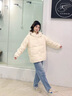 WHIM NASA男士輕薄羽絨服男女情侶短款潮牌冬季新款保暖百搭外套男寬松韓版 黑色 L 曬單實(shí)拍圖