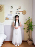 衣諾坊女生禮服長(cháng)裙演出服公主紗裙主持人白色晚禮服鋼琴演出舞蹈服 曬單實(shí)拍圖