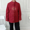 諾合 奶奶裝秋裝毛呢外套中老年人女裝冬季加絨加厚上衣服60-70歲80媽媽裝立領(lǐng)大衣老年人衣服 里布常規款-紅色上衣 2XL(建議105-120斤) 曬單實(shí)拍圖