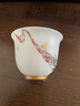 容山堂白瓷彩繪茶杯薄胎品茗杯主人杯功夫單杯個(gè)人斗笠杯茶盞茶碗茶具 曬單實(shí)拍圖