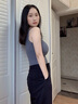 妙奕嘉保暖內(nèi)衣背心女吊帶帶胸墊發(fā)熱文胸?zé)o痕內(nèi)搭打底衫女士胸罩一體 灰色石墨烯交叉網(wǎng)紗背心 M 帶胸墊（建議85-105斤） 曬單實拍圖